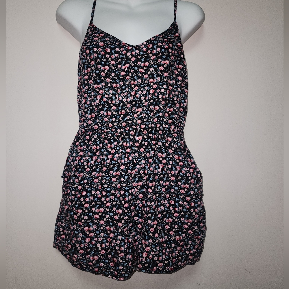 Divided Romper Floral Spaghetti Strapped 10